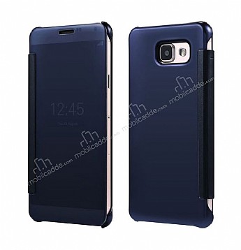 Eiroo Mirror Cover Samsung Galaxy A7 2016 Aynal Kapakl Dark Blue Klf