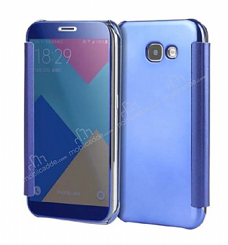 Eiroo Mirror Cover Samsung Galaxy J5 Prime Aynal Kapakl Dark Blue Klf