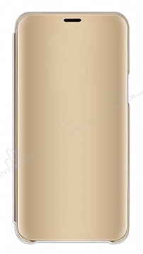 Eiroo Mirror Cover Samsung Galaxy J7 Pro 2017 Aynal Kapakl Gold Klf