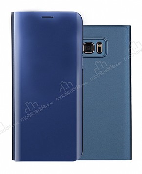 Eiroo Mirror Cover Samsung Galaxy Note 5 Aynal Kapakl Lacivert Klf
