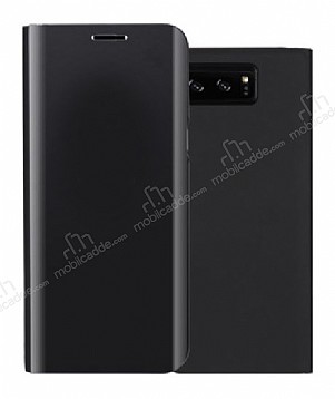 Eiroo Mirror Cover Samsung Galaxy Note 8 Aynal Kapakl Siyah Klf