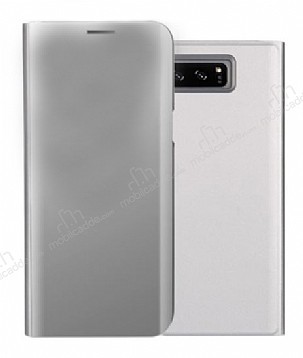 Eiroo Mirror Cover Samsung Galaxy S8 Plus Aynal Kapakl Silver Klf