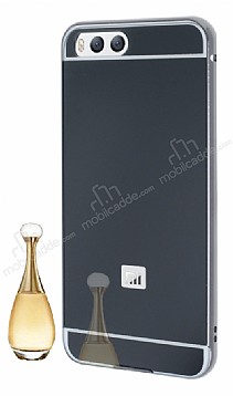 Eiroo Mirror Xiaomi Mi 6 Metal Kenarl Aynal Siyah Rubber Klf