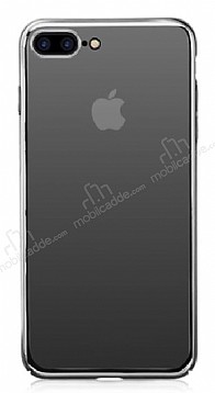 Eiroo Pente iPhone 7 Plus / 8 Plus Siyah Rubber Klf