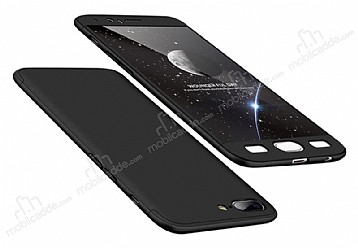 Zore GKK Ays OnePlus 5 360 Derece Koruma Siyah Rubber Klf