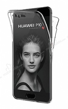 Eiroo Protection Huawei P10 360 Derece Koruma effaf Silikon Klf