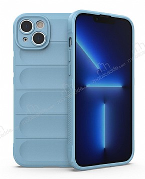 Eiroo Puffer iPhone 15 Mavi Silikon Klf