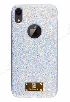 Eiroo Puloka iPhone X / XS Iltl Mavi Silikon Klf