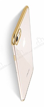 Eiroo Radiant iPhone 6 Plus / 6S Plus Gold Kenarl effaf Rubber Klf