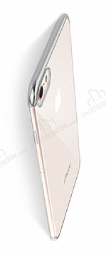 Eiroo Radiant iPhone 7 / 8 Silver Kenarl effaf Rubber Klf