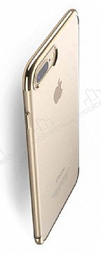 Eiroo Radiant iPhone 7 Plus / 8 Plus Gold Kenarl effaf Rubber Klf