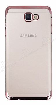 Eiroo Radiant Samsung Galaxy J7 Prime / J7 Prime 2 Rose Gold Kenarl effaf Rubber Klf