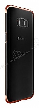 Eiroo Radiant Samsung Galaxy S8 Rose Gold Kenarl effaf Rubber Klf