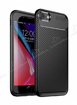 Eiroo Rugged Carbon iPhone 6 / 6S Siyah Silikon Klf