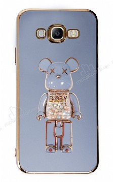 Eiroo Samsung Galaxy J7 / J7 Core Candy Bear Standl Mavi Silikon Klf