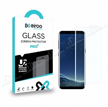 Eiroo Samsung Galaxy S8 Tempered Glass effaf Curve Cam Ekran Koruyucu