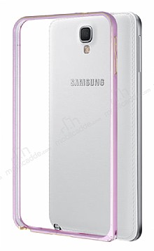 Eiroo Samsung N7505 Galaxy Note 3 Neo Gold izgili Round Metal Bumper ereve Rose Gold Klf