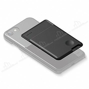Eiroo Silikon Siyah Telefon Kartl