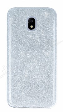 Eiroo Silvery Samsung Galaxy J3 Pro 2017 Simli Silver Silikon Klf