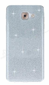 Eiroo Silvery Samsung Galaxy J7 Max Simli Silver Silikon Klf