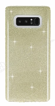 Eiroo Silvery Samsung Galaxy Note 8 Simli Gold Silikon Klf