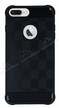 Eiroo Square Shield iPhone 7 Plus Ultra Koruma Siyah Klf