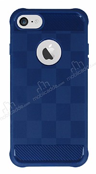 Eiroo Square Shield iPhone 7 Ultra Koruma Lacivert Klf