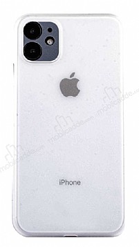 Eiroo Thin iPhone 11 Ultra nce Beyaz Rubber Klf