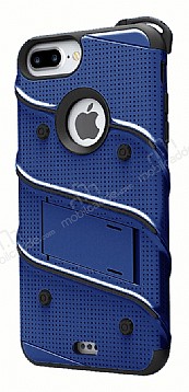 Eiroo Zag Armor iPhone 7 Plus Standl Ultra Koruma Lacivert Klf