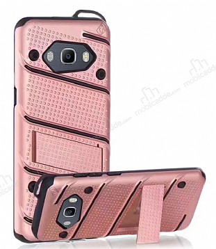 Eiroo Zag Armor Samsung Galaxy J5 2016 Standl Ultra Koruma Rose Gold Klf
