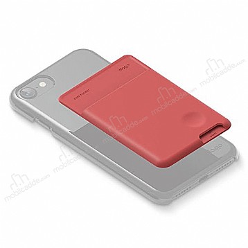 Elago Card Pocket Silikon Krmz Telefon Kartl