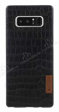 G-Case Dark Series Samsung Galaxy Note 8 Deri Desenli Siyah Rubber Klf