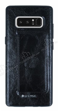G-Case Majesty Series Samsung Galaxy Note 8 Deri Siyah Rubber Klf