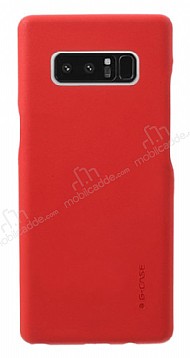 G-Case Noble Samsung Galaxy Note 8 Deri Grnml Krmz Rubber Klf