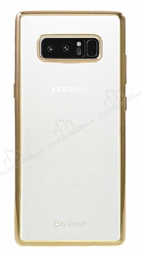 G-Case Plating Samsung Galaxy Note 8 Gold Kenarl effaf Silikon Klf