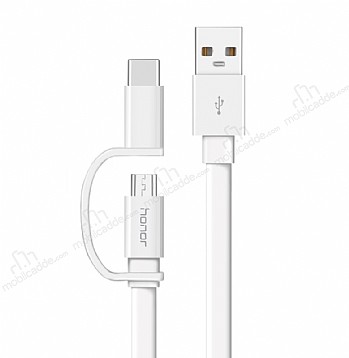 Honor Micro USB & Type-C Beyaz Data Kablosu 1.5m