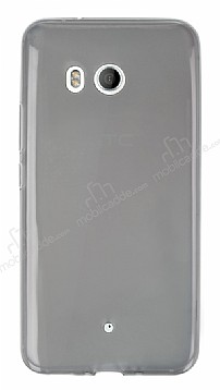 HTC U11 Ultra nce effaf Siyah Silikon Klf