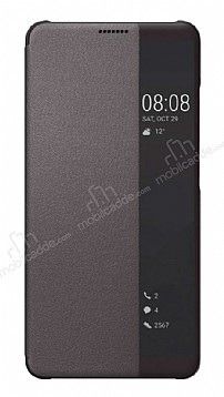 Huawei Mate 10 Pro Orijinal Uyku Modlu Kahverengi Kapakl Klf