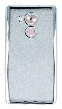 Huawei Mate 8 Tal Kenarl Simli Silver Silikon Klf