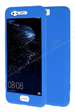 Huawei P10 360 Derece Koruma Likit Mavi Silikon Klf