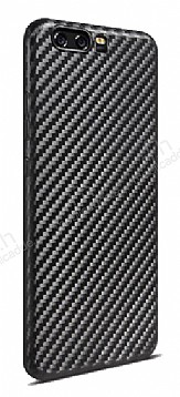 Huawei P10 Plus Ultra nce Karbon Siyah Klf
