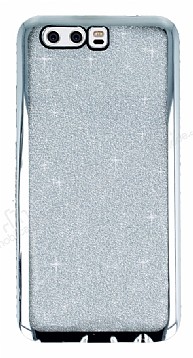 Huawei P10 Tal Kenarl Simli Silver Silikon Klf