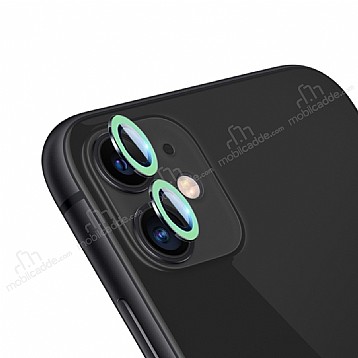 iPhone 12 Mini 5.4 in Neon Yeil Kamera Lens Koruyucu