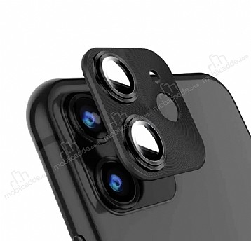 iPhone 12 Mini 5.4 in Metal Siyah Kamera Lens Koruyucu