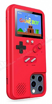 iPhone 12 Pro Max Oynanabilir Tetris Gameboy Krmz Telefon Klf