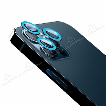 iPhone 13 Pro Max Neon Mavi Kamera Lens Koruyucu