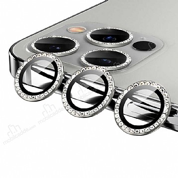 iPhone 13 Pro Crystal Tal Silver Kamera Lensi Koruyucu