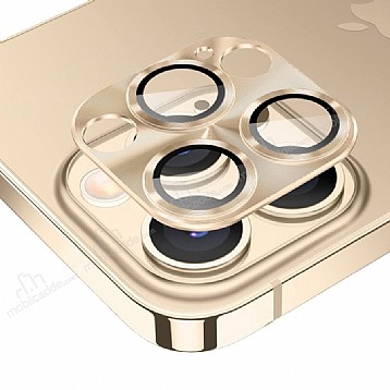 iPhone 14 Pro / 14 Pro Max Alminyum Gold Kamera Lens Koruyucu