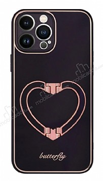 iPhone 14 Pro Kalpli Tutuculu Siyah Silikon Klf