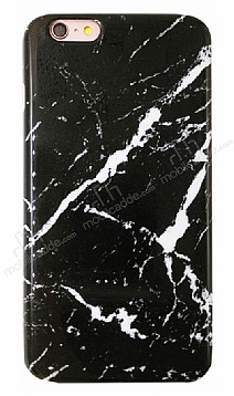 iPhone 6 / 6S Granit Grnml Siyah Silikon Klf